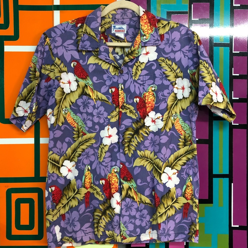 Vintage Hawaii Parrot Hawaiian Shirt